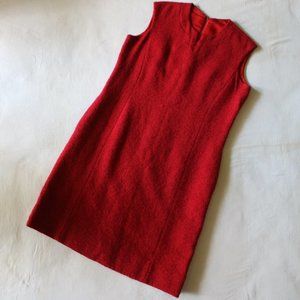 Vintage red boucle dress